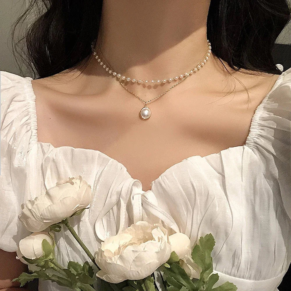 Lavi Kpop Pearl Choker Necklace