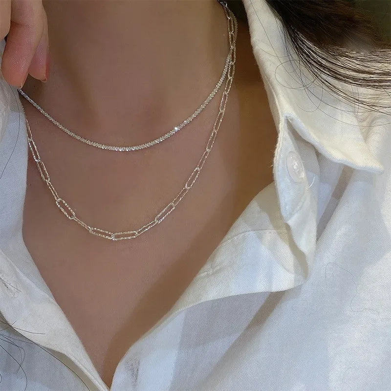 Lavi Sparkling Clavicle Chain Necklace