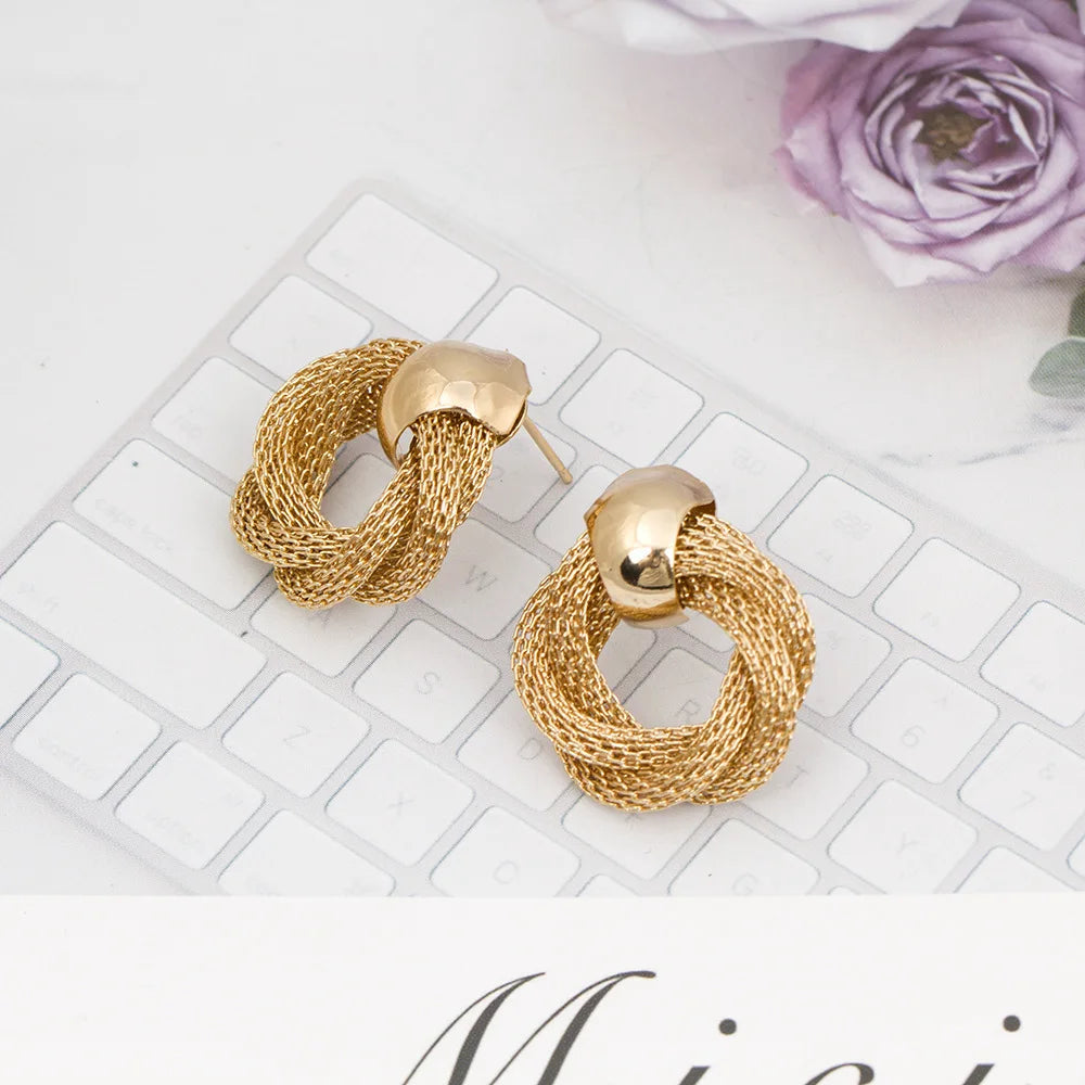 Lavi Twisted Circle Dangle Earrings